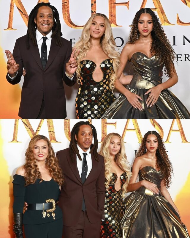 Photos of Jay-Z his wife, Beyonce and daughter at the premiere of Mufasa: The Lion King, after his Sexual assault allegations