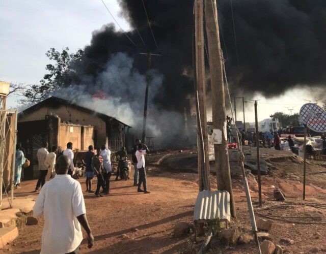 Fire outbreak Destroys shops and Offices in Plateau