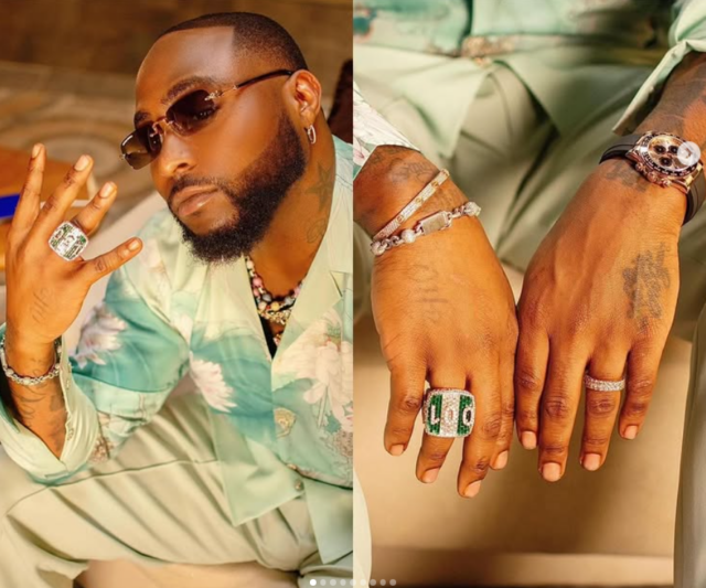 Davido in Tears as he Losses his N26 million Diamond 001 Ring