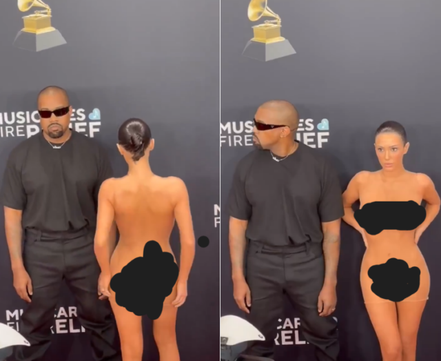 Bianca, Kanye West's wife Stuns Media with Revealing Outfit at the Grammy's Award Red Carpet