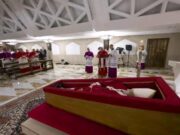 PICTORIAL: Vatican Unveils Images of Pope Francis in an Open Casket. PICTORIAL: Vatican Unveils Images of Pope Francis in an Open Casket.