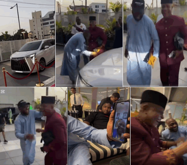 See Beautiful Moment Davido Hosted Igbo Highlife Music Legend Bright Chimezie in Lagos, Introduced him to his Uncle, Governor of Osun, his Wife Chioma, and Mother-in-Law