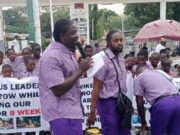 “C for Corruption, T for Tinubu, W for Wike” — VeryDarkMan Stages Protest with Public School Pupils at FCT Minister’s Office Amid Long Strike by Teachers Over Government’s Refusal to Pay N70,000 Minimum Wage (VIDEO) VeryDarkMan Stages Protest with Public School Pupils at FCT Minister's Office Amid Long Strike by Teachers Over Government's Refusal to Pay N70,000 Minimum Wage