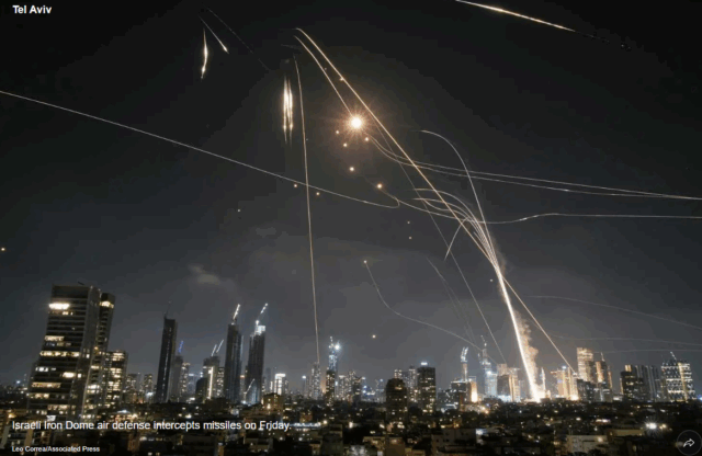 Iran Fired 150 Missiles at Israel in Retaliation for Strikes on Nuclear Sites