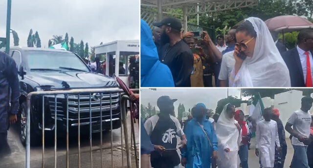 VIDEO: Drama at National Assembly as Security Refuses Sen. Natasha Entry into Chambers Despite Court Ruling