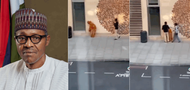 VIDEO: Zahra Buhari Breaks Down in Tears on London Street After Father’s Death