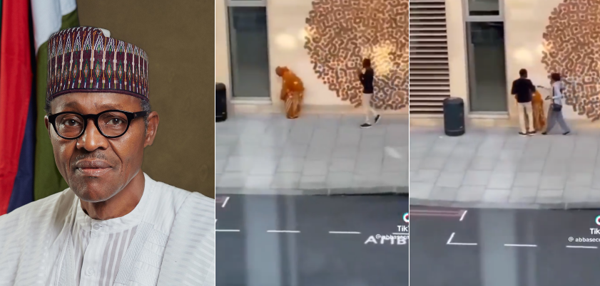 VIDEO: Zahra Buhari Breaks Down in Tears on London Street After Father’s Death