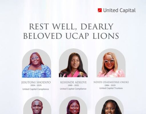 BREAKING: United Capital to Hold Memorial for Six Staff Lost in Afriland Towers Fire BREAKING: United Capital to Hold Memorial for Six Staff Lost in Afriland Towers Fire
