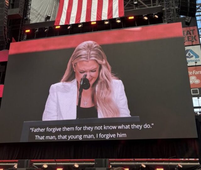 VIDEO: "On the Cross our Saviour said, Father forgive them for they know not what they do; that young man, I forgive him" — Erika Kirk Forgives Husband’s Killer at Charlie Kirk Memorial