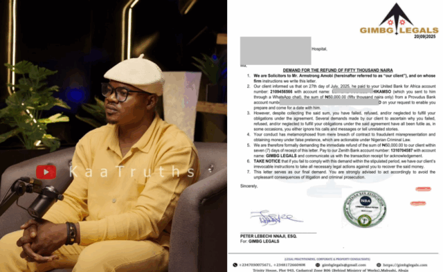 Lady Refunds ₦50k She Fraudulently Collected from Popular Podcaster for ‘Date Dress’ and Disappeared, After Being Served Court Papers