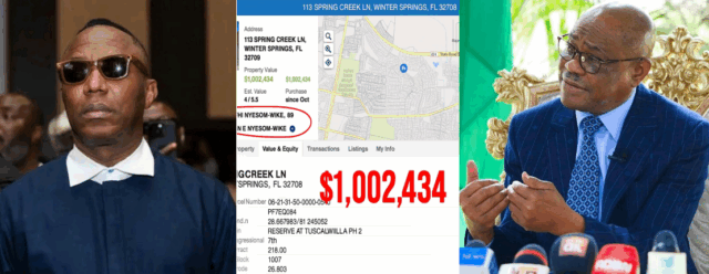 BREAKING: Sowore Drags Wike to Florida Attorney-General Over Alleged Properties Bought With Public Funds Under his Wife and Children's Name