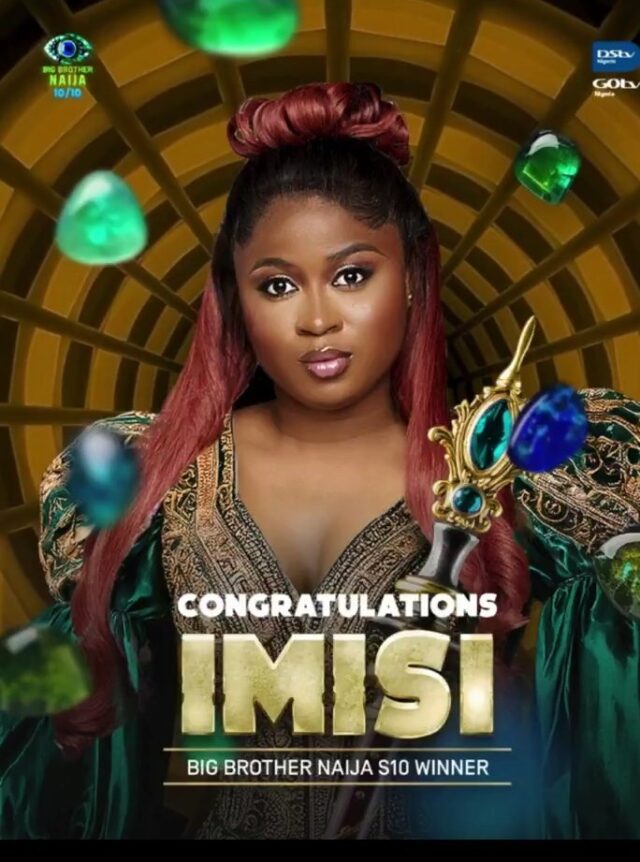 BBNS10 BREAKING: Imisi Emerges Winner of Big Brother Naija Season 10, Goes Home with N80 million Cash Prize 