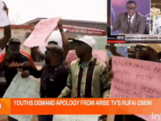 VIDEO: Ebonyi Youths Protest, Give Arise TV Journalist Rufai Oseni 24-hour to Apologize for Disrespecting their Former Gov, Sen. David Umahi on National TV VIDEO: Ebonyi Youths Protest, Give Arise TV Journalist Rufai Oseni 24-hour to Apologize for Disrespecting their Engineer, Sen. David Umahi on National TV
