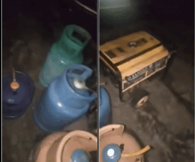 WATCH: See Moment Thieves Escaped, Leaving Stolen Gas Cylinders and Generator Behind